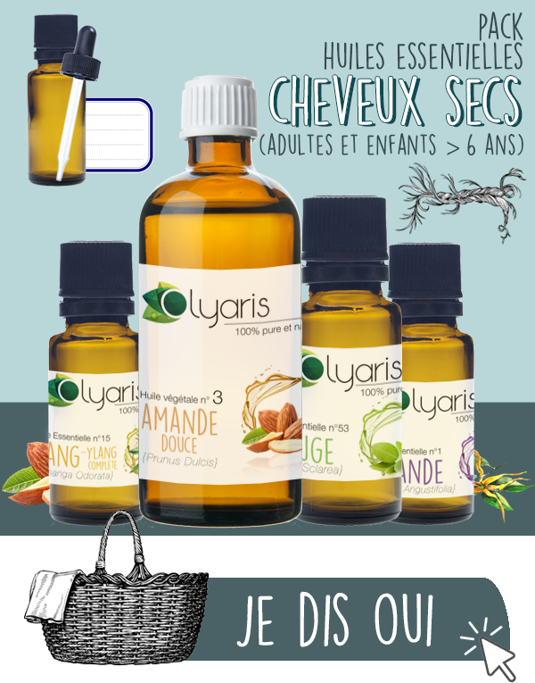 Les Huiles Essentielles conte les Cheveux Secs : la Recette par Olyaris